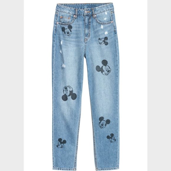 ISO SIZE 0-4 H&M MICKEY MOUSE JEANS!!!! - Picture 1 of 1